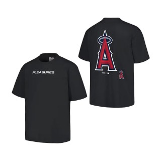 Los Angeles Angels PLEASURES Black Ballpark T-Shirt