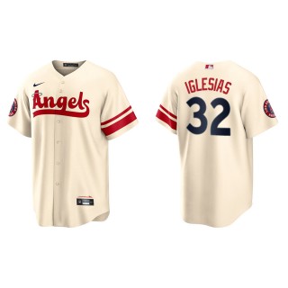 Raisel Iglesias Men's Los Angeles Angels Nike Cream 2022 City Connect Replica Player Jersey
