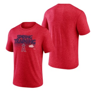 Los Angeles Angels Red 2022 MLB Spring Training Cactus League Spring Fade Tri-Blend T-Shirt