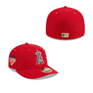 Los Angeles Angels Red 2023 Fourth of July Low Profile 59FIFTY Fitted Hat