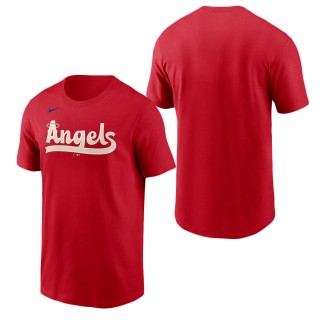 Men's Los Angeles Angels Nike Red 2022 City Connect Wordmark T-Shirt