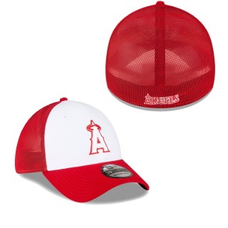 Los Angeles Angels Red White 2023 On-Field Batting Practice 39THIRTY Flex Hat