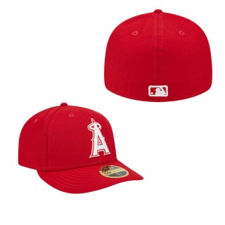 Los Angeles Angels Scarlet Low Profile 59FIFTY Fitted Hat