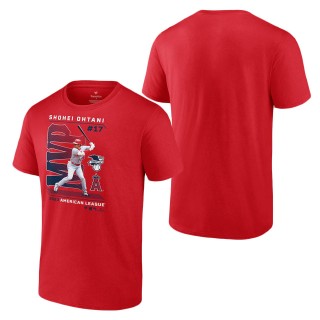 Los Angeles Angels Shohei Ohtani Red 2023 AL MVP T-Shirt