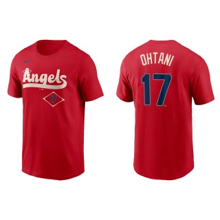 Shohei Ohtani Men's Los Angeles Angels Nike Red 2022 City Connect Name & Number T-Shirt