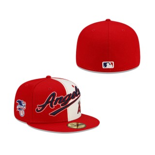 Los Angeles Angels Split Front 59FIFTY Fitted Hat