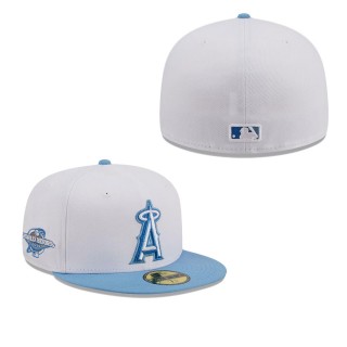Los Angeles Angels White Sky Fitted Hat