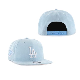 Los Angeles Dodgers '47 Light Blue Ultra Suede Captain Snapback Hat
