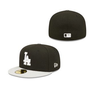 Men's Los Angeles Dodgers Black Gray Spring Color Pack Two-Tone 59FIFTY Fitted Hat