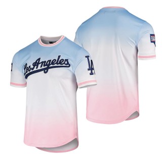 Men's Los Angeles Dodgers Blue Pink Ombre T-Shirt