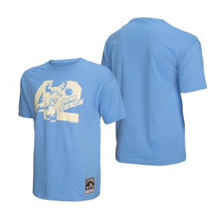 Men's Los Angeles Dodgers Jackie Robinson Light Blue Sliding 42 T-Shirt