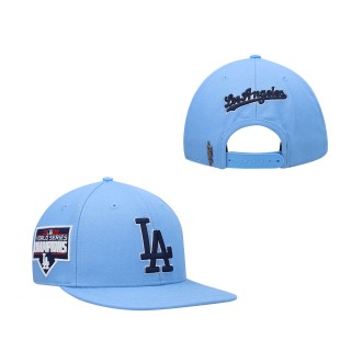 Men's Los Angeles Dodgers Light Blue 2020 World Series Champions Classic Wool Snapback Hat