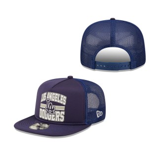 Los Angeles Dodgers Logo 9FIFTY Trucker Snapback Hat Navy