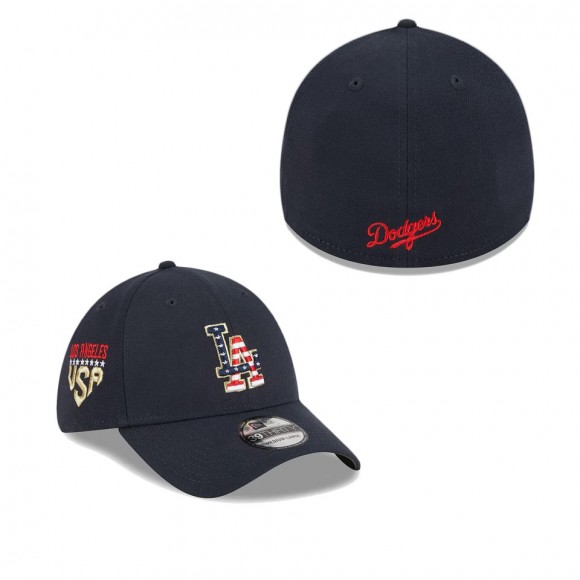 Los Angeles Dodgers Navy 2023 Fourth of July 39THIRTY Flex Fit Hat