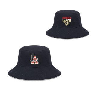 Los Angeles Dodgers Navy 2023 Fourth of July Bucket Hat