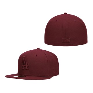Los Angeles Dodgers Oxblood Tonal 59FIFTY Fitted Hat Maroon