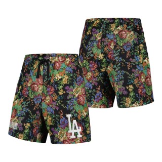 Los Angeles Dodgers PLEASURES Black Floral Shorts