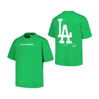 Los Angeles Dodgers PLEASURES Green Ballpark T-Shirt