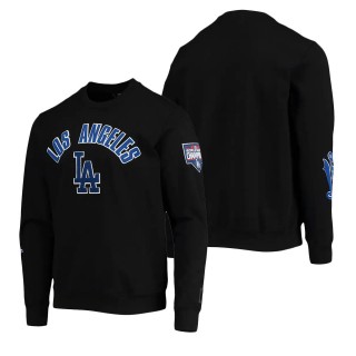 Los Angeles Dodgers Pro Standard Black Stacked Logo Pullover Sweatshirt