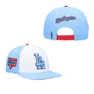 Los Angeles Dodgers Pro Standard Blue Raspberry Ice Cream Drip Snapback Hat White Light Blue