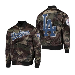 Men's Los Angeles Dodgers Pro Standard Camo Satin Full-Snap Jacket