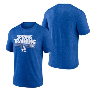Los Angeles Dodgers Royal 2022 MLB Spring Training Cactus League Spring Fade Tri-Blend T-Shirt