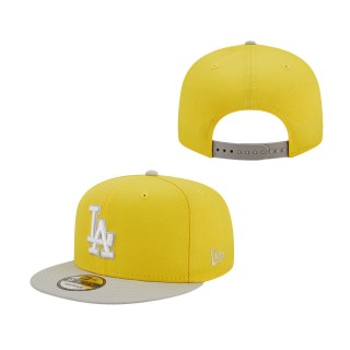 Los Angeles Dodgers Spring Two-Tone 9FIFTY Snapback Hat Yellow Gray