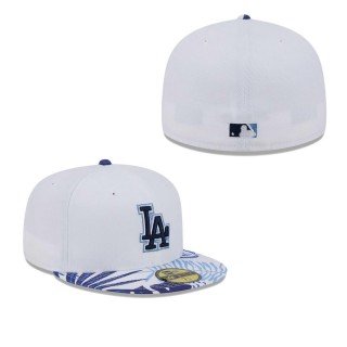 Los Angeles Dodgers White Royal Flamingo 59FIFTY Fitted Hat