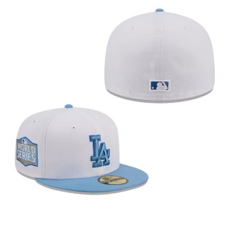 Los Angeles Dodgers White Sky Fitted Hat