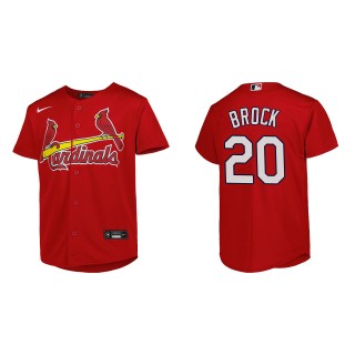 Lou Brock Youth St. Louis Cardinals Red Alternate Replica Jersey
