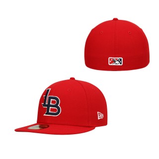 Louisville Bats Red Authentic Collection Road 59FIFTY Fitted Hat
