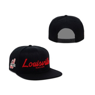 NLB Louisville Black Caps Rings & Crwns Black Snapback Hat