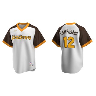 Men's San Diego Padres Luis Campusano White Cooperstown Collection Home Jersey