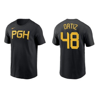 Luis Ortiz Pittsburgh Pirates Black City Connect Wordmark T-Shirt
