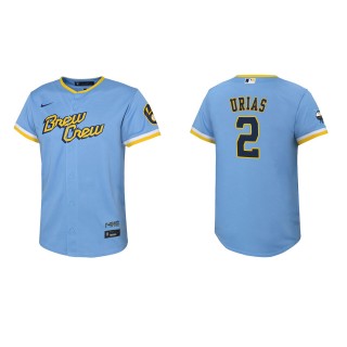 Luis Urias Youth Brewers Powder Blue 2022 City Connect Replica Jersey