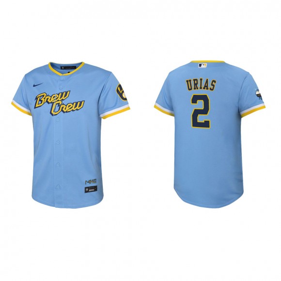 Luis Urias Youth Brewers Powder Blue 2022 City Connect Replica Jersey