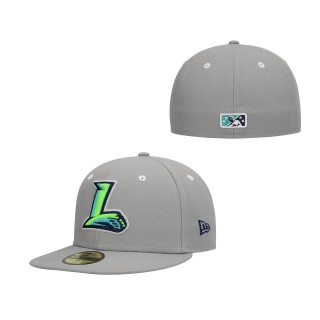Lynchburg Hillcats Gray Authentic Collection Road 59FIFTY Fitted Hat