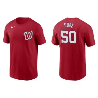 Men's Washington Nationals MacKenzie Gore Red Name & Number T-Shirt