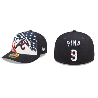 Manny Pina Atlanta Braves Navy 2022 4th of July Independence Day Low Profile 59FIFTY Fitted Hat