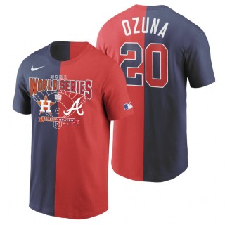 Atlanta Braves Marcell Ozuna Charcoal 2021 World Series Matchup Split T-Shirt