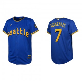 Marco Gonzales Youth Seattle Mariners Royal 2023 City Connect Replica Jersey