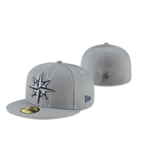 Mariners Gray Alternate Logo Elements 59FIFTY Fitted Hat