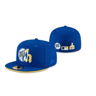 Mariners Royal Double Logo 59Fifty Fitted Hat