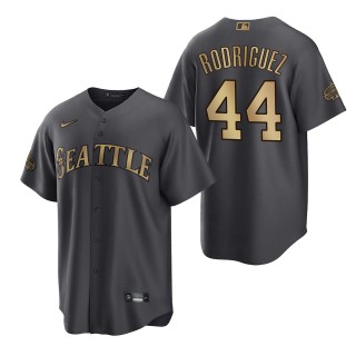 Men's Julio Rodriguez Seattle Mariners American League Charcoal 2022 MLB All-Star Game Replica Jersey