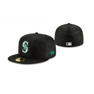 Mariners Midnight Camo Black 59FIFTY Fitted Hat