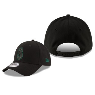 Seattle Mariners Black Momentum 9FORTY Adjustable Snapback Hat