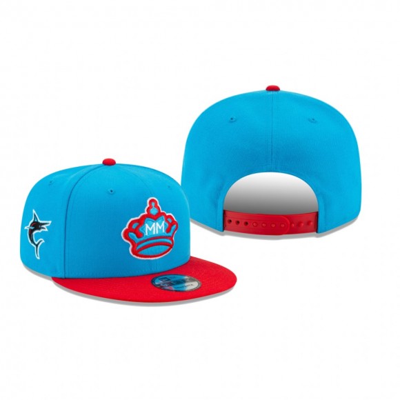 Miami Marlins Blue Red 2021 City Connect 9FIFTY Snapback Hat