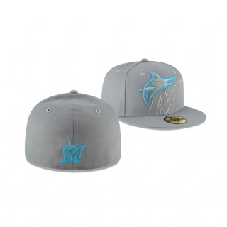 Marlins Gray Alternate Logo Elements 59FIFTY Fitted Hat