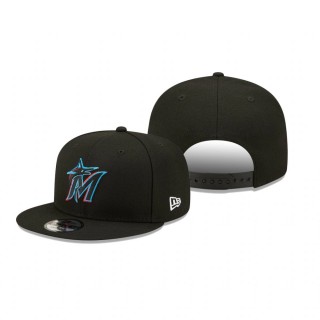 Miami Marlins Black Banner Patch 9FIFTY Snapback Hat