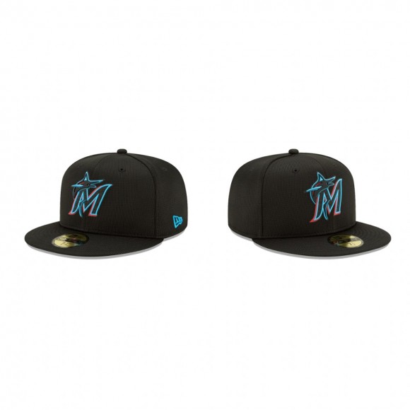 Marlins Clubhouse Black 59FIFTY Fitted Cap